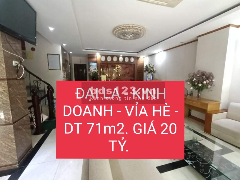 Bán nhanh Gấp phố Đại La phố Víp vỉa hè kinh doanh diện tích 71m2 giá bán 20 tỷ, lhcc