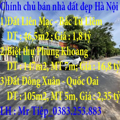 Chính chủ bán nhà đất đẹp ở Liên Mạc Phùng Khoang Đồng Chằm, Hà Nội giá rẻ nhất mùa dịch