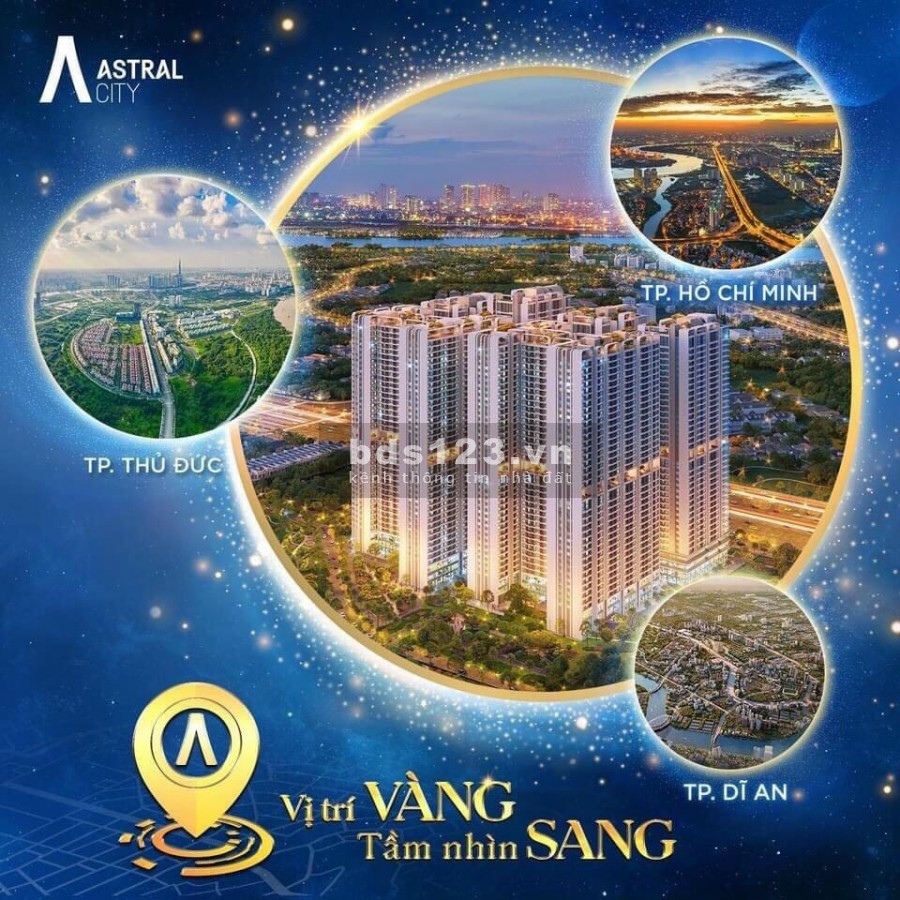 Astral City Bình Dương, căn 1PN giá chỉ 1.8 tỷ, thanh toán đợt 1 chỉ 100 triệu, sổ riêng