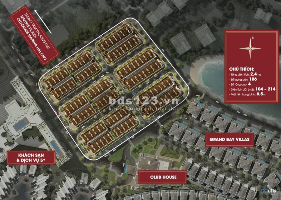 Chuyển nhượng căn shophouse hướng Nam dự án Grand Bay Town House…