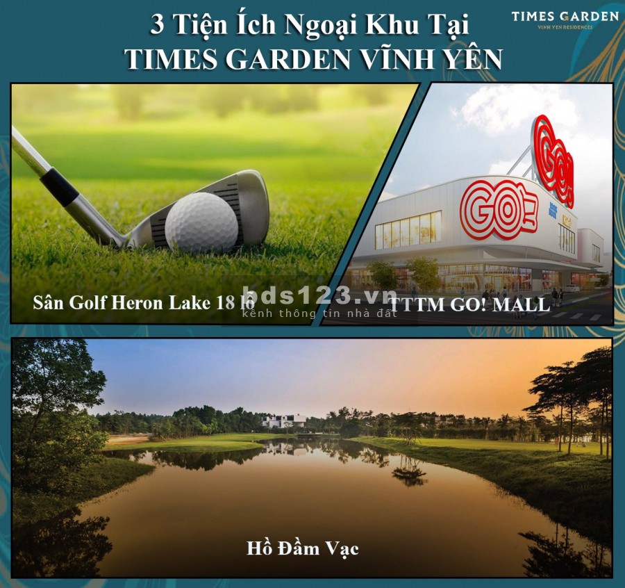 Vị trí vàng khu đô thị Times Garden Vĩnh Yên, hệ thống cảnh quan như khu du lịch nghỉ dưỡng