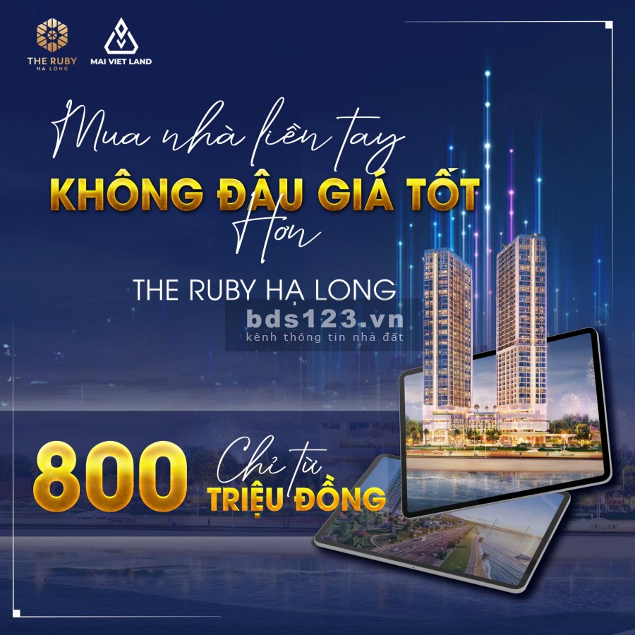 Mua căn hộ vừa nghỉ dưỡng vừa đầu tư không lo mất giá chung cư The Ruby Hạ Long
