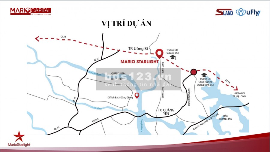 3 Suất ngoại giao liền kề mặt đường QL18 trung tâm thành phố Uông Bí trực tiếp CĐT Mario Starlight