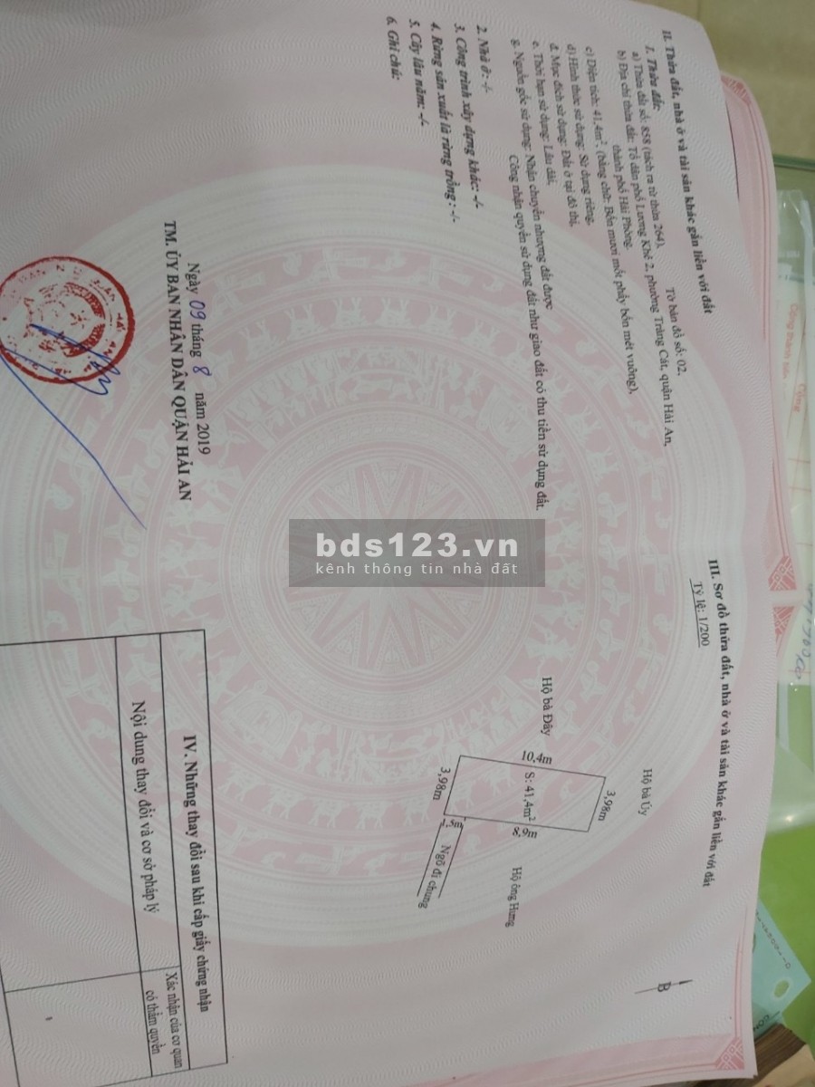 Cần bán nhà trong ngõ Cát Linh, Tràng Cát, Hải An, Hải Phòng, giá bán thoả thuận nhanh
