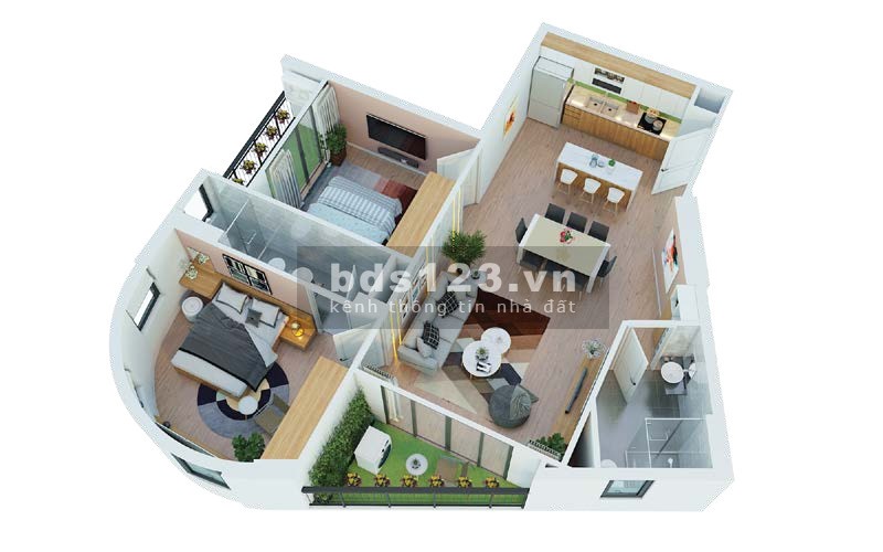 Căn hộ Vina2 Panorama Quy Nhơn giá bán 733 triệu, diện tích sử dụng 36m2, hỗ trợ vay