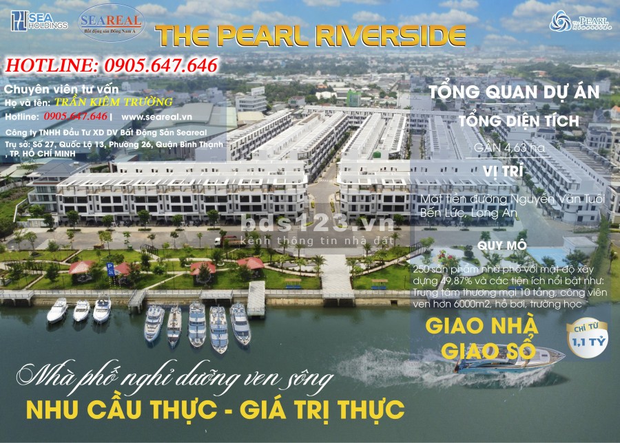 Bán nhà mặt phố khu đô thị ven đô HCM Trung tâm thị trấn Bến Lức - Long An giá 1.10 Tỷ