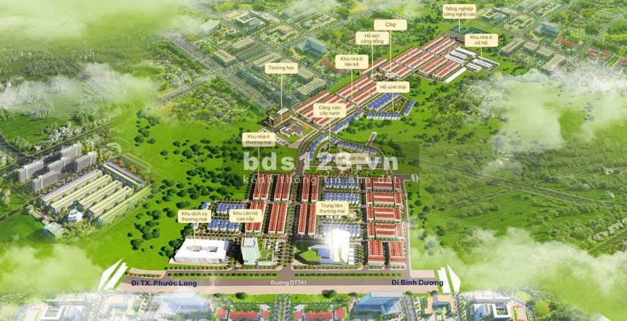 Đất nền Bình Phước, diện tích sử dụng 100m2, sổ đỏ đầy đủ, xây dựng tự do