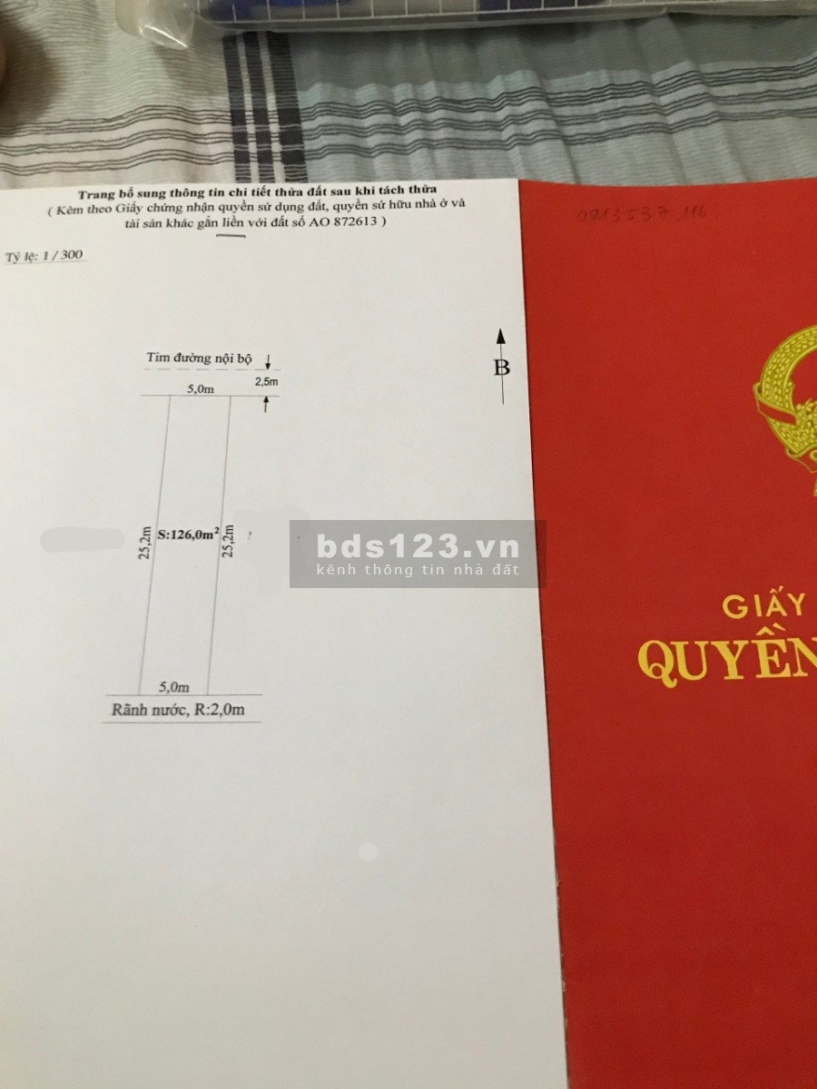 Bán đất 126m2 ngang 5m đường nhựa 5m tại An Đồng, An Dương, Hải Phòng giá 13tr/m2
