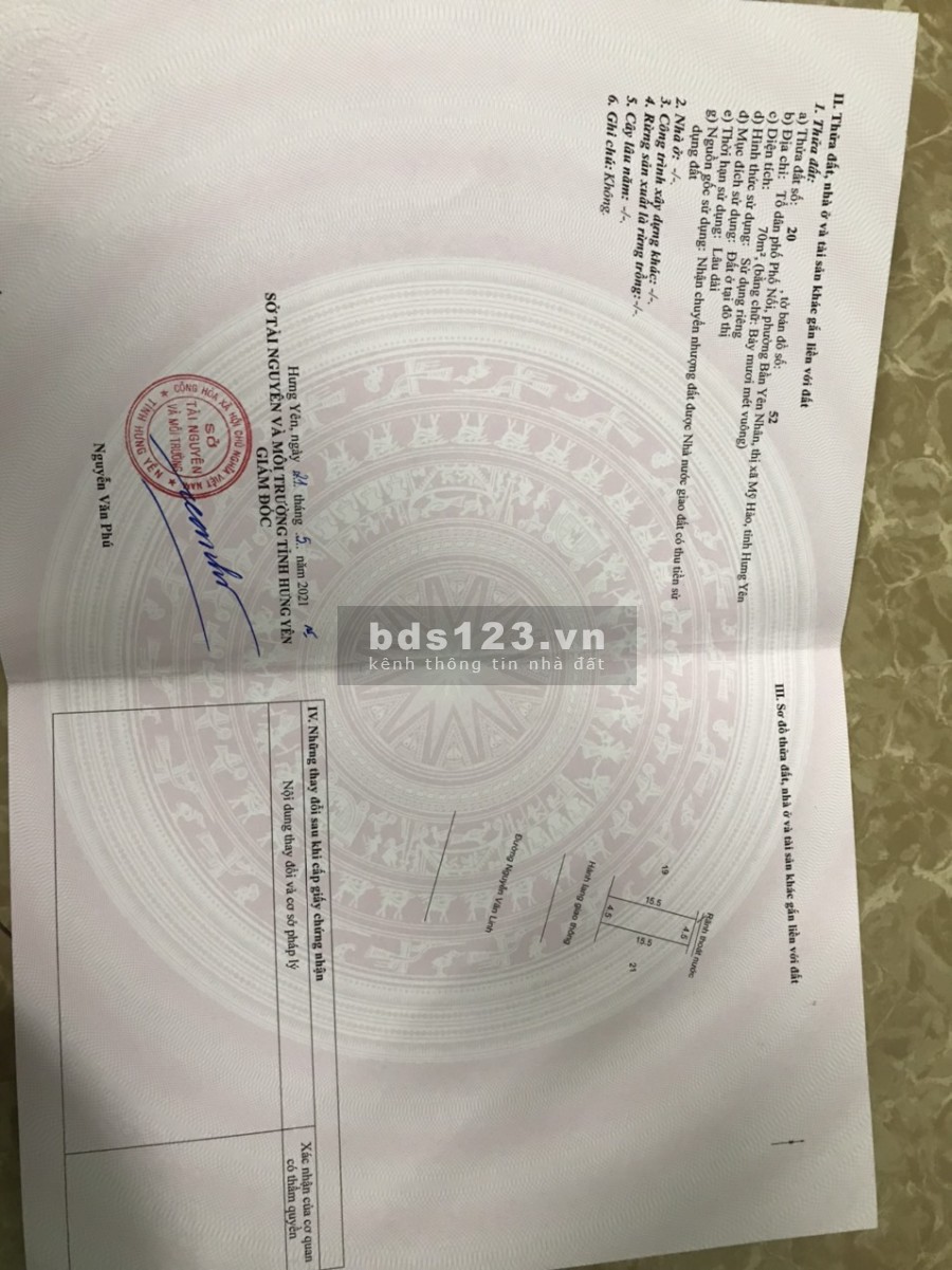 Bán lô đất mặt đường Quốc lộ 5 tại Phố nối Hưng Yên, liên hệ xem đất 0982420026