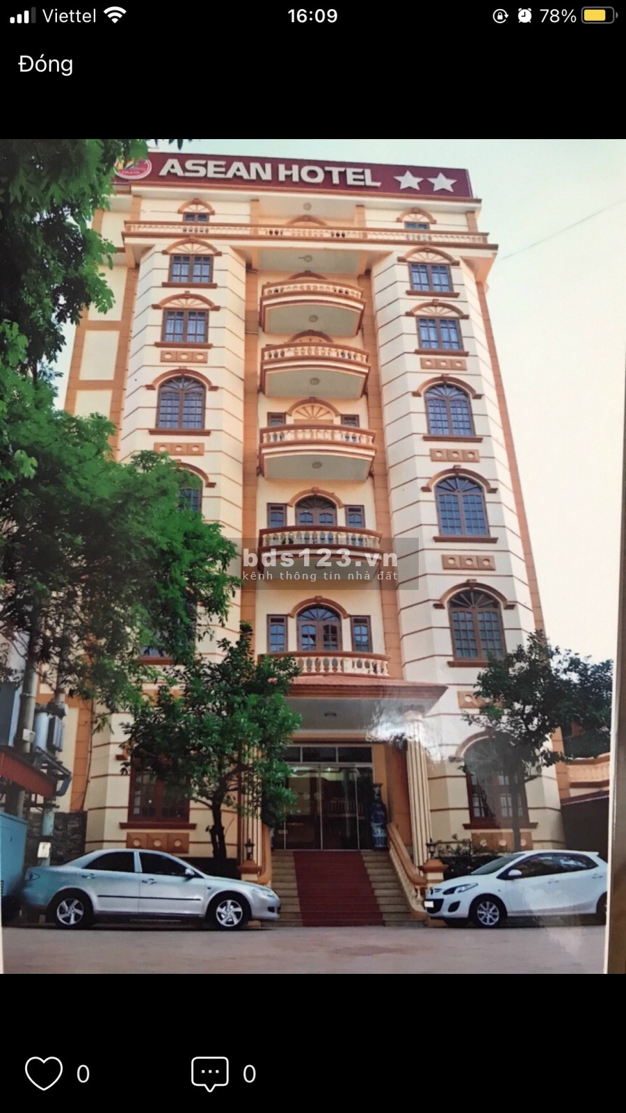 Bán 2 căn khách sạn Asean TP Hải Dương, dt 1000m2, vị trí cực đắc địa, 46 phòng, giá cực tốt