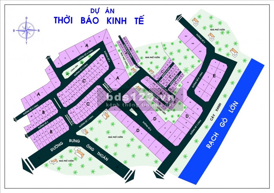 Đất dự án Thời Báo Kinh Tế, đường Bưng Ông Thoàn, phường Phú Hữu, Quận 9, TP. Thủ Đức