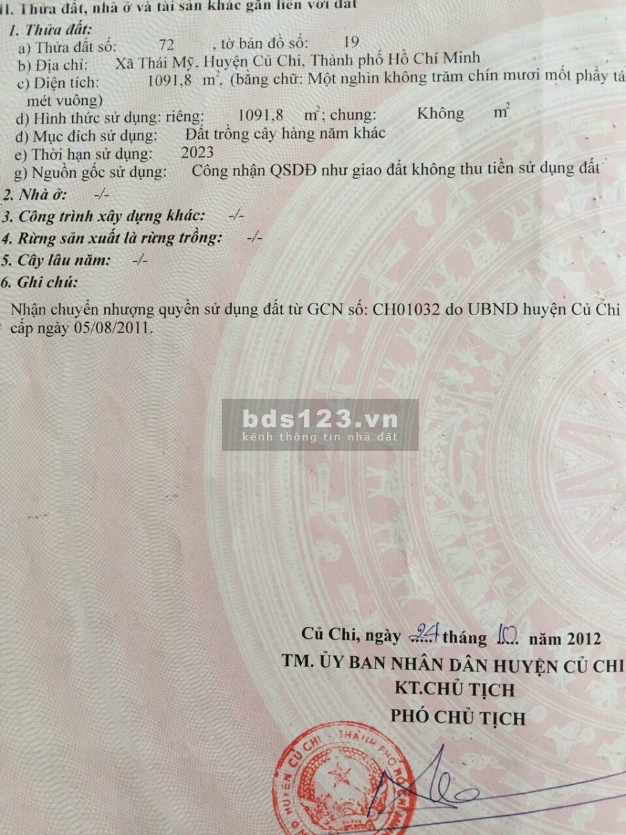 Cần bán đất mặt tiền đường nhựa 1/ Tỉnh Lộ 7 vào 200m diện tích ngang 28m có 600m thổ cư