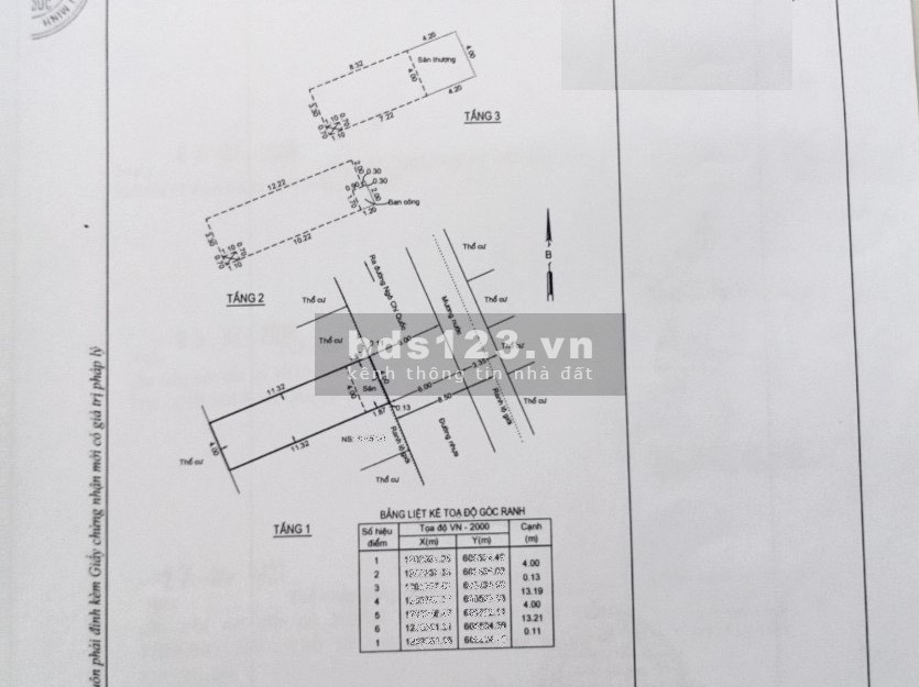Bán nhà nguyên căn chín chủ, diện tích 4x13.3m, giá bán 4.5…