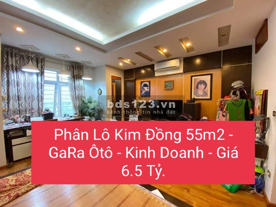 Bán nhà đẹp Phân lô Kim Đồng gara ô tô vỉa hè kinh doanh diện tích 55m2 5 tầng, giá 6.5 tỷ
