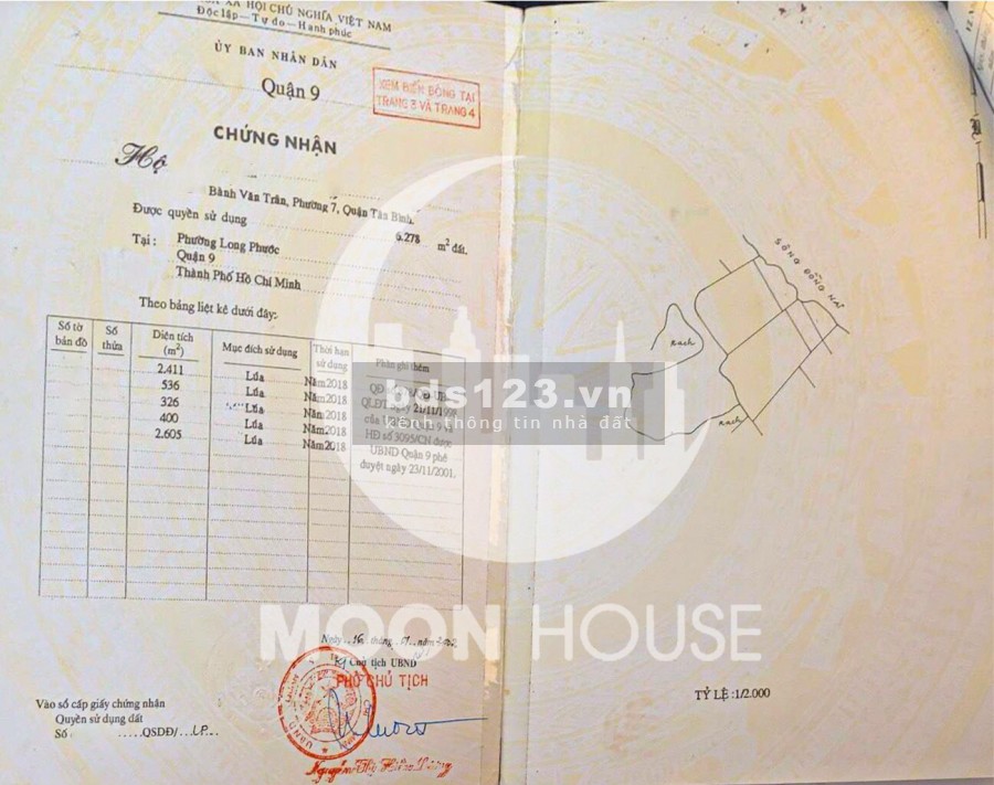 1.7ha đất ven sông phường Long Phước thành phố Thủ Đức LH: 0907016378 Mr.Thông