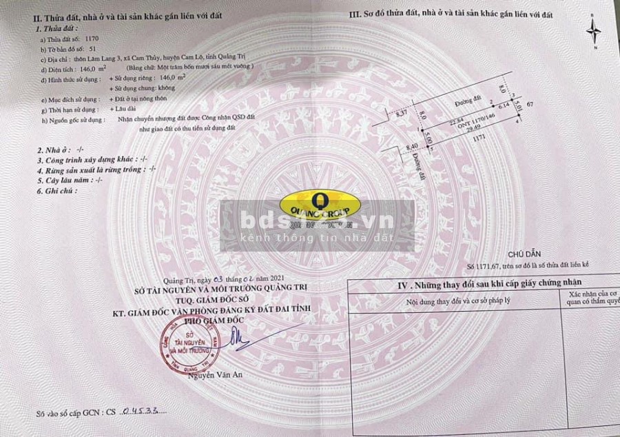 Lô đất đẹp 3 mặt tiền ở Lâm Lang 3, giá bán 328 triệu, pháp lý đủ, giấy tờ chính chủ