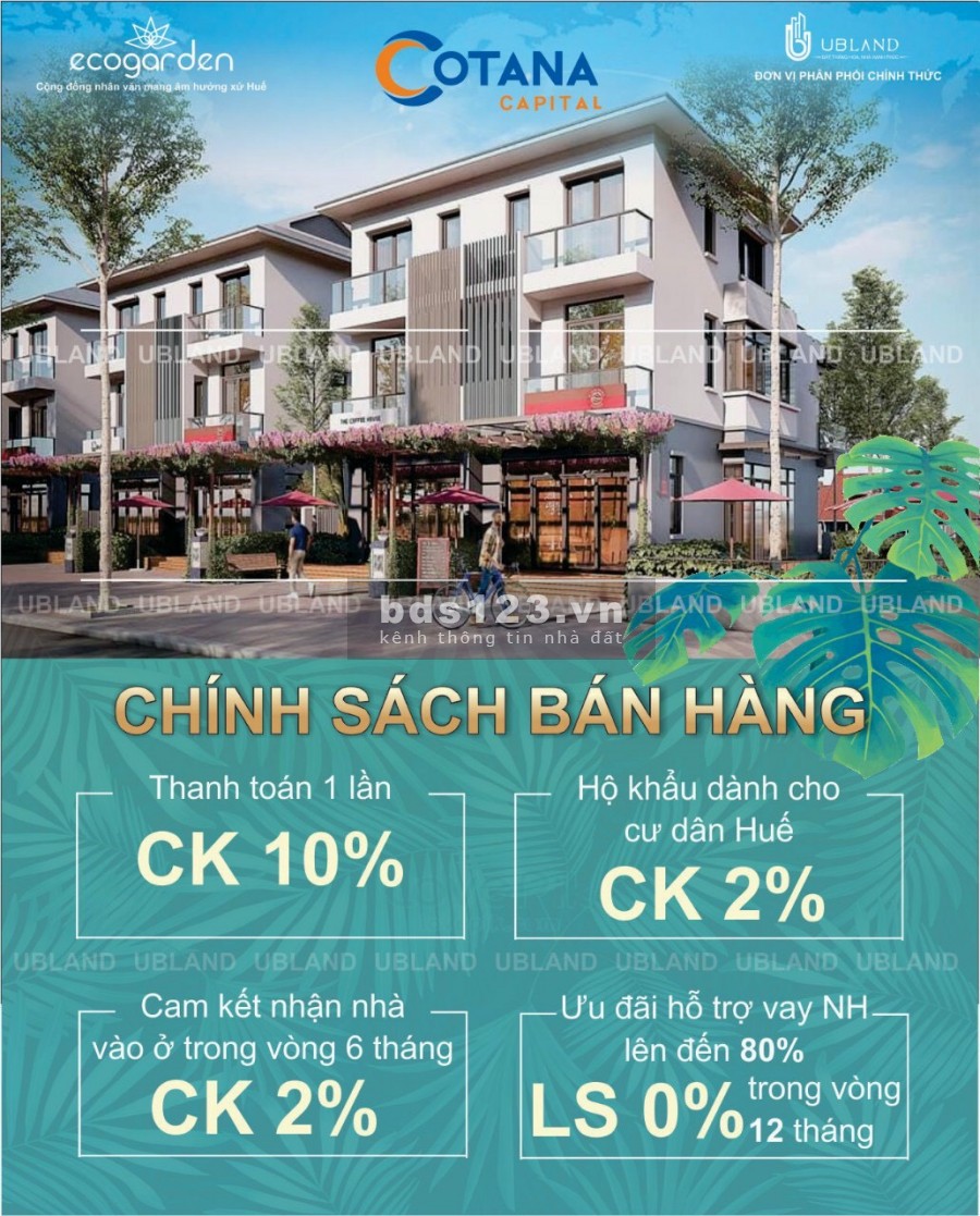Mở bán biệt thực song lập, biệt thự đơn lập tại Khu đô thị ECOGARDEN HUẾ