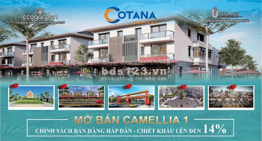Mở bán biệt thực song lập, biệt thự đơn lập tại Khu đô thị ECOGARDEN HUẾ
