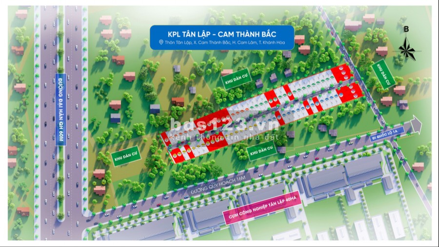 Bán đất nền phân lô gần KCN Tân Lập, từ 700 triệu, diện tích 107m2 full thổ cư sổ đỏ