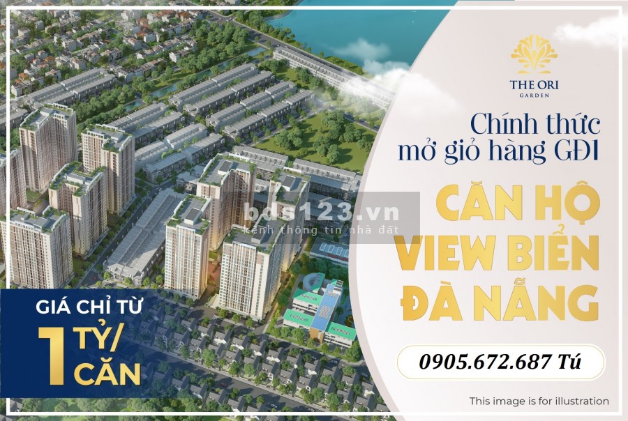 Nhà ở xã hội Đà Nẵng The Ori Garden thanh toán chỉ từ 30% sở hữu ngay, sổ chính chủ
