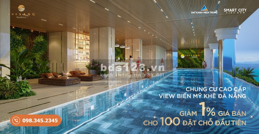 Căn ngoại giao cuối cùng view biển tầng căn 2 PN cao chung cư cao cấp The Sang ưu đãi VÀNG