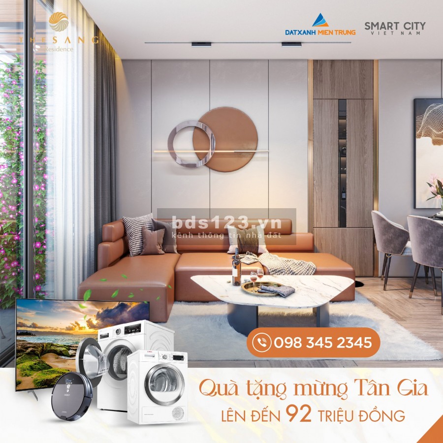 Căn ngoại giao cuối cùng view biển tầng căn 2 PN cao chung cư cao cấp The Sang ưu đãi VÀNG