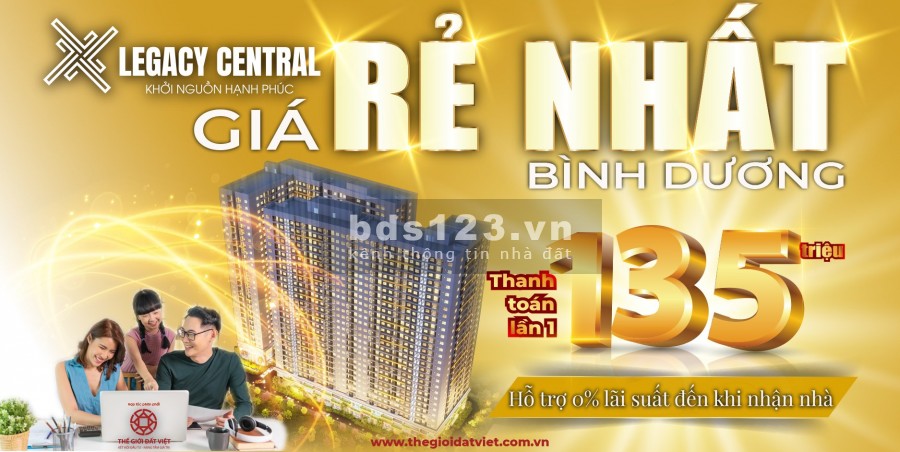 Legacy central căn hộ giá tốt an tâm chất lượng chiết khấu 8% cho khách hàng thanh toán 70%
