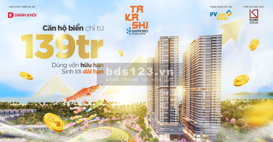Khám phá ngay căn hộ Nhật Takashi Quy Nhơn chỉ 139 triệu, căn hộ biển sở hữu lâu dài