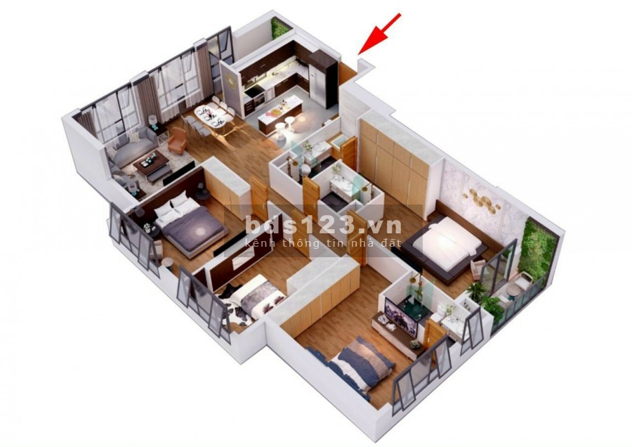 Cần bán căn góc 3 mặt thoáng 4PN - 160m2, đóng 50% nhận nhà ở luôn,còn lại giãn 30 tháng