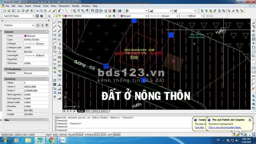 Cần bán đất mặt tiền nhựa xã An Phú 1/ Nguyễn Văn Tiệp khu dân cư 300 thổ