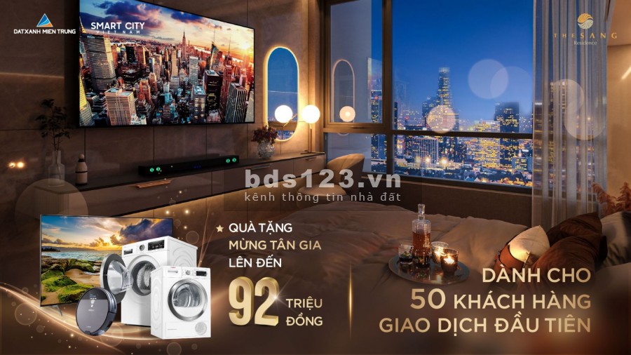 Căn hộ biển Đà Nẵng sở hữu vĩnh viễn chung cư The Sang Residence, nội thất đầy đủ