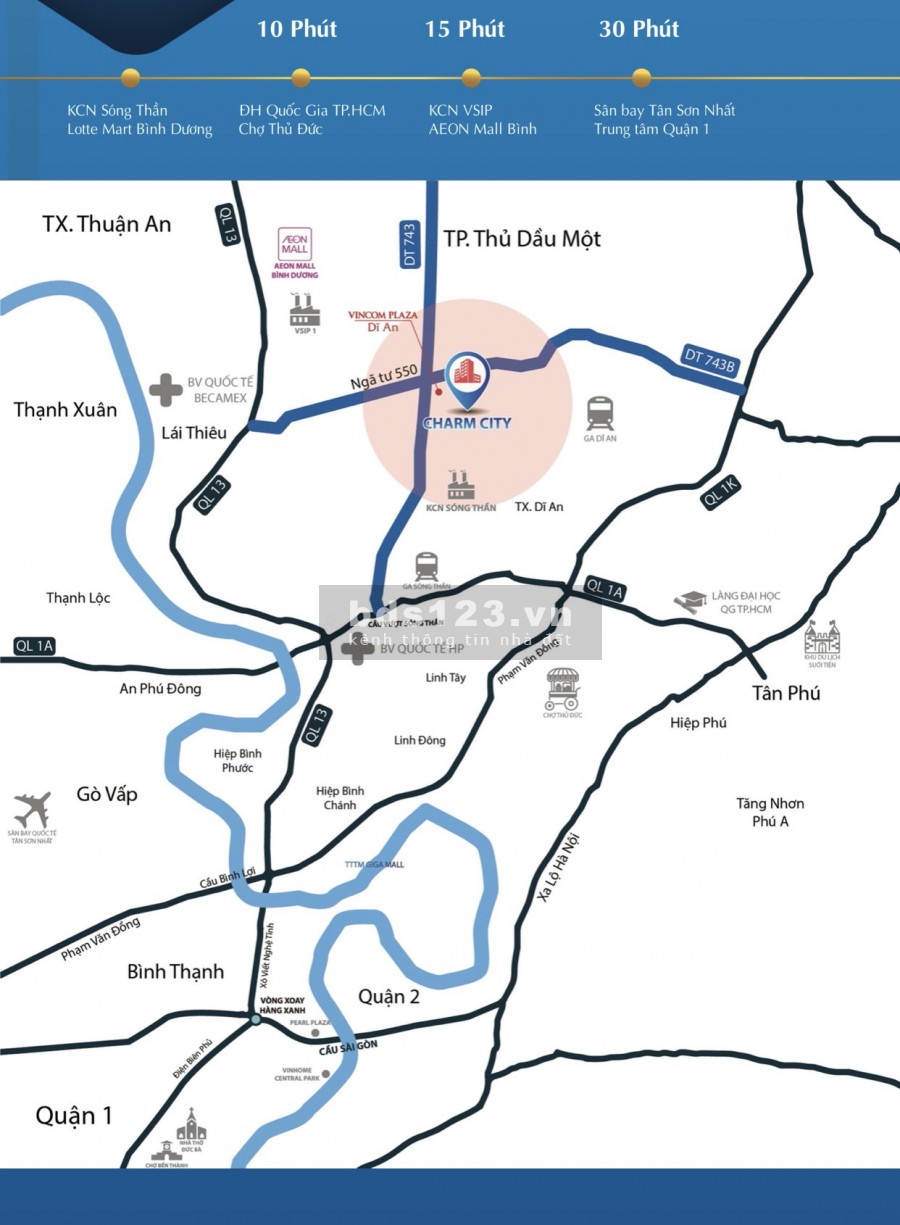 Nhanh tay sở hữu dự án Charm City đẳng cấp bật nhất Dĩ An, tiện ích đủ, pháp lí đủ