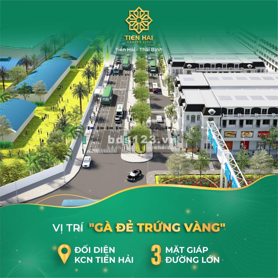 Mở bán lô góc Tiền Hải Center City, chiết khấu cao, sở hữu lâu dài, pháp lỉ đủ, giá đầu tư