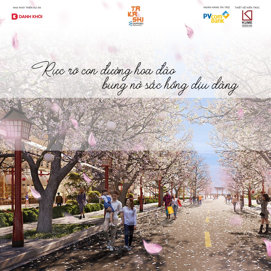 Chiêm ngưỡng mùa hoa anh đào tại Takashi Kỳ Co, liên hệ xem nhà 0908735752