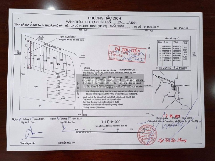 Siêu phẩm đất thổ cư giới hạn tại K.Phố Suối Nhum sổ hồng riêng từng nền, giá tốt