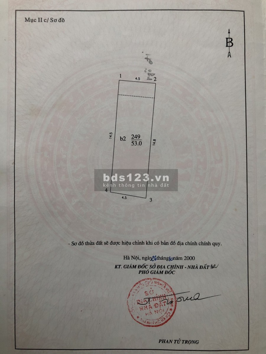 Bán nhà Chính Kinh, Thanh Xuân dt 53m2, 4 tầng, mặt tiền 4.5m2, lô góc 3 mặt thoáng tuyệt đẹp