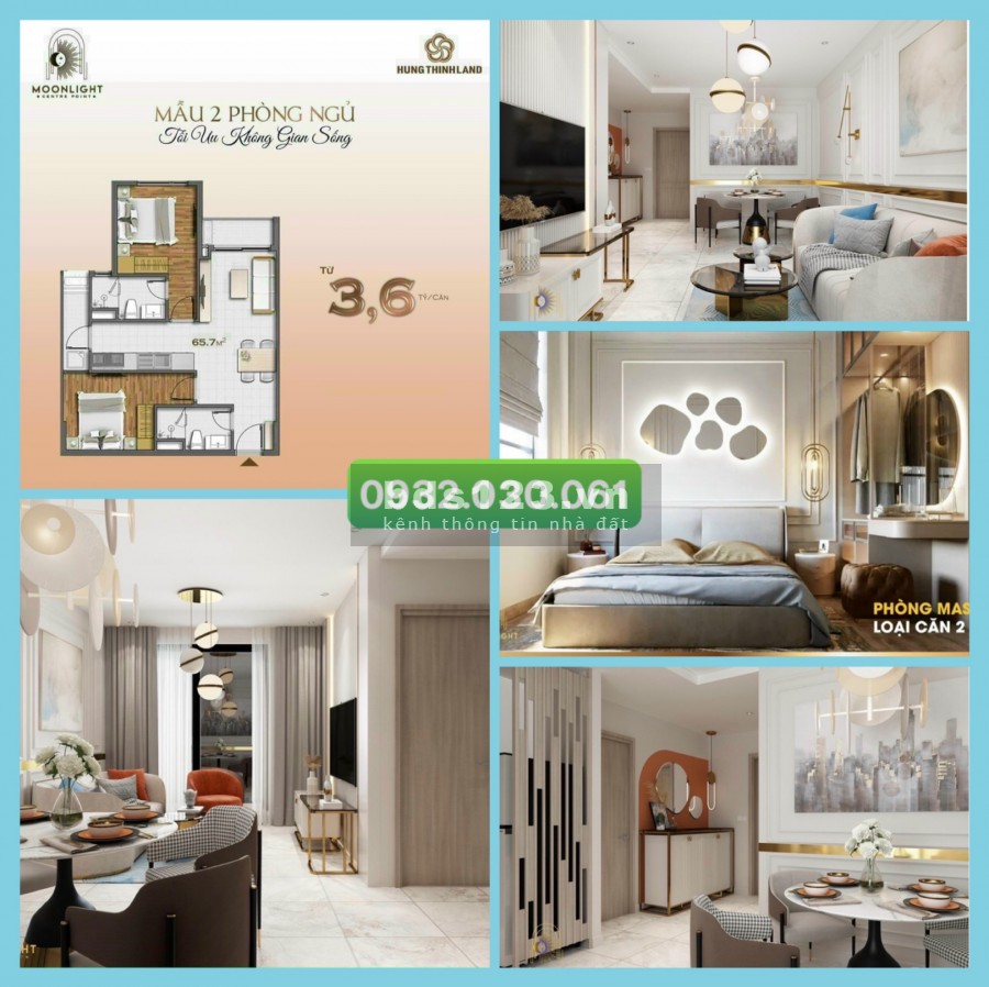 Cần bán căn hộ Moonlight Center Point Bình Tân giá chỉ 55tr/m2, chiết khấu 3-8% tt 1%/tháng