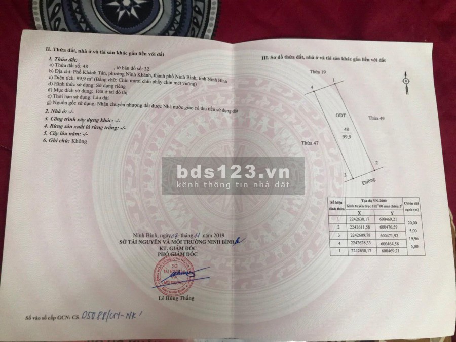 Mua đất tặng nhà gần chợ Mía, Ninh Khánh, bán gấp giá tốt đầu tư, diện tích 100m2