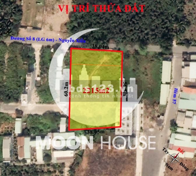 2215m2 đất mặt tiền đường 8 phường Trường Thạnh thành phố Thủ Đức