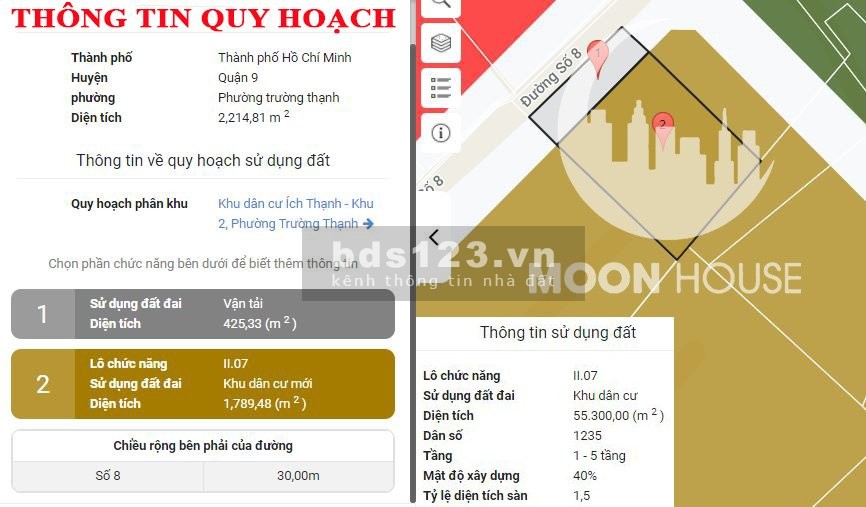 2215m2 đất mặt tiền đường 8 phường Trường Thạnh thành phố Thủ Đức