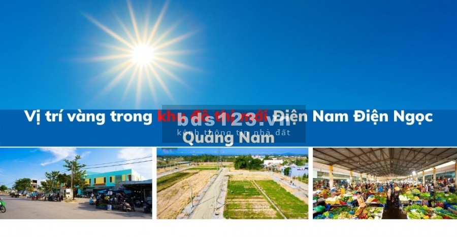 Cần bán lô đất ngay chợ Điện Nam Trung giá chỉ 1ty đã có sổ đỏ, hạ tầng hoàn thiện 100%