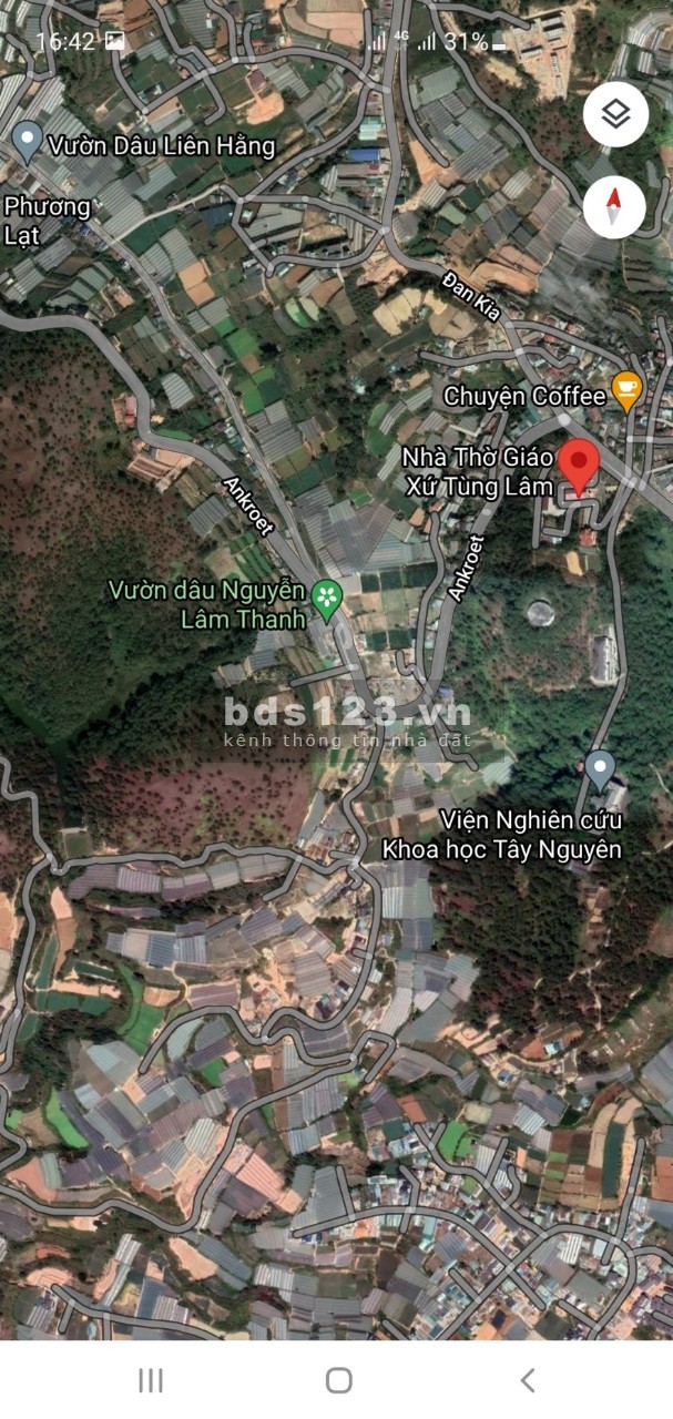 Bán đất vườn Đà Lạt, nhà lồng, đất gia đình canh tác tố, giá đầu tư sinh lời 4.3 triệu/m2