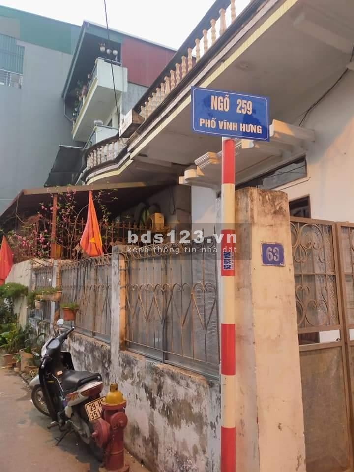 Chủ cần bán đất tặng nhà cấp 4 mặt ngõ rộng Vĩnh Hưng Quận Hoàng Mai giá chỉ hơn 1 tỷ