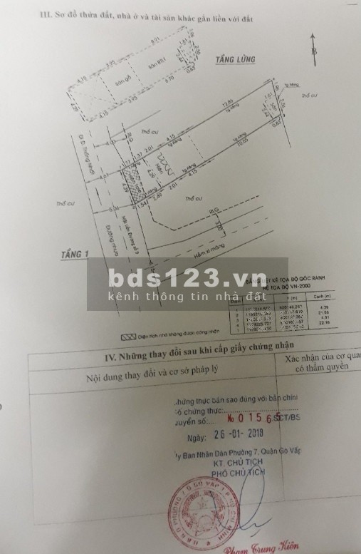 Bán nhà mặt tiền đường số 9 Quận Gò Vâp, diện tích…