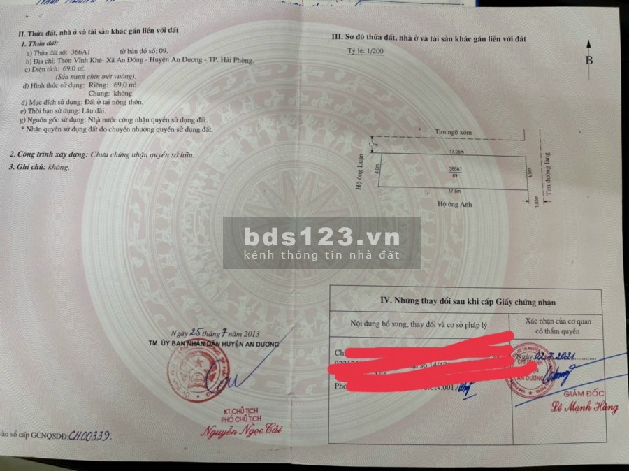 Chào bán Siêu Phẩm mới tại Vĩnh Khê, An Đồng, An Dương, giá tốt, pháp lí đầy đủ
