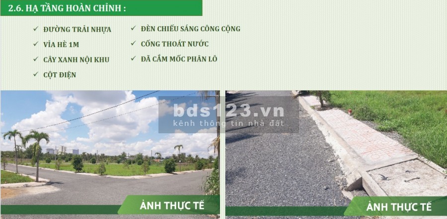 Bán đất dự án công nghiệp, ccơ sở hạ tầng hoàn chỉnh, đường trải nhựa rộng 6m, sổ sẵn