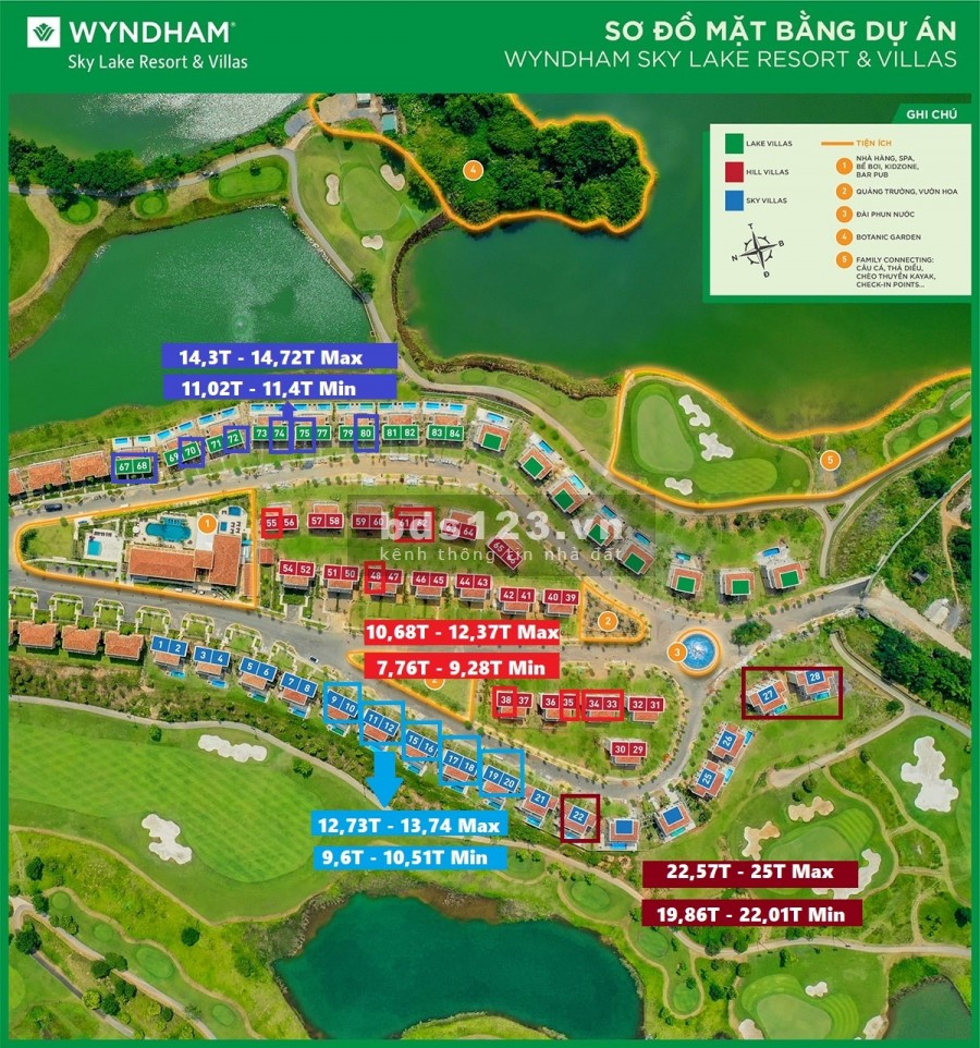 Wyndham Sky Lake Resort & Villas, Đi đầu trong BĐS sân Golf, vay ưu đãi 0% lãi suất