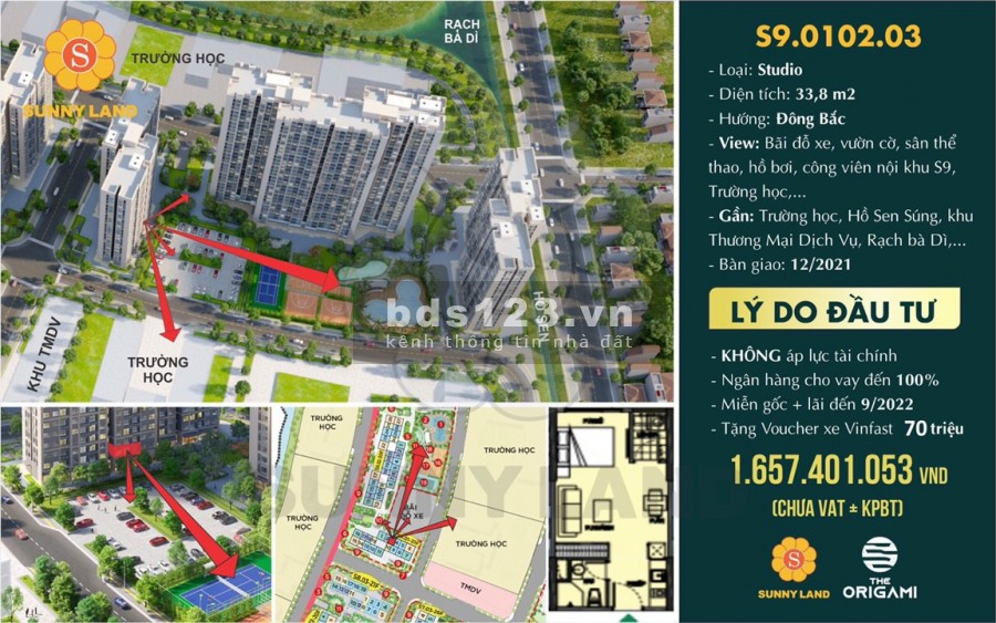 Căn Hộ Studio, 1PN , 2pn, 2pn+ Và 3 PN Giá Tốt Nhất Tháng 9 và Chính Sách hỗ trợ vay 100%
