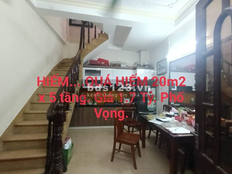 Bán nhà phố Vọng khu hiếm ô tô đỗ nhà cơ quan phân lô dt 20m2, 5 tầng, giá bán 1.7 tỷ