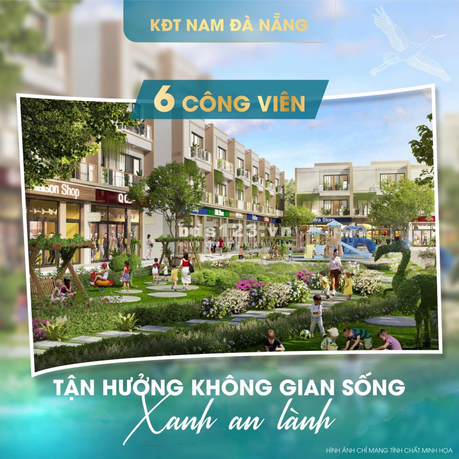Siêu phẩm đất nền Nam Đà Nẵng, view công viên, đường rộng 15m, giá tốt, pháp lí đủ